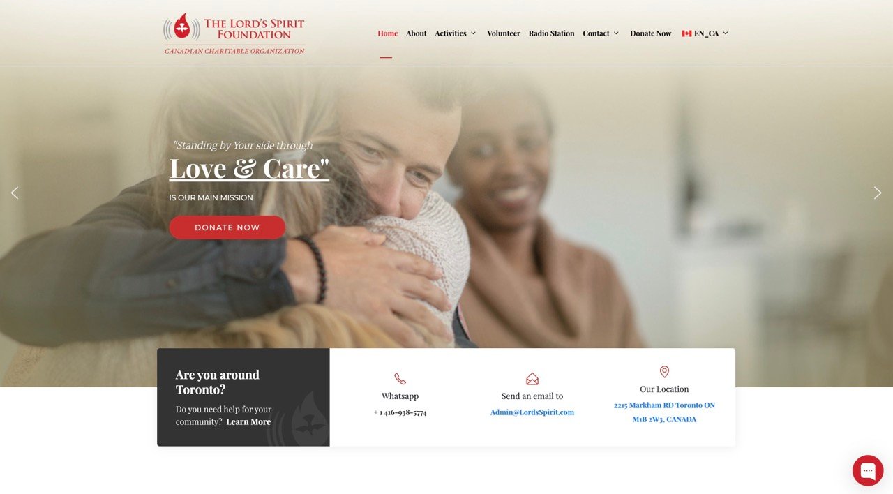 The Lord's Spirit Foundation Website